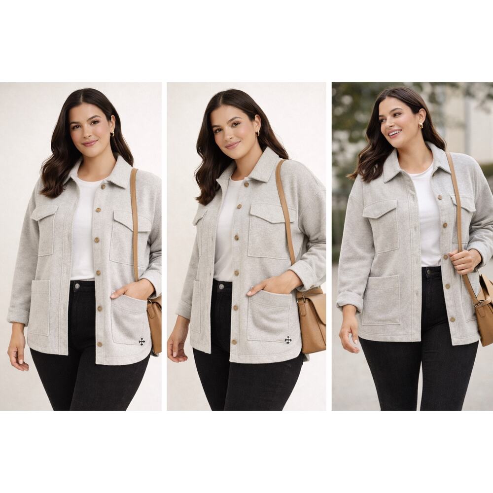 Banana Republic Cream Utility Jacket Relaxed Fit size XL New